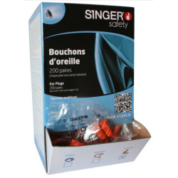 BOUCHONS D'OREILLE PU SNR:34dB BOITE DE 200 PAIRES