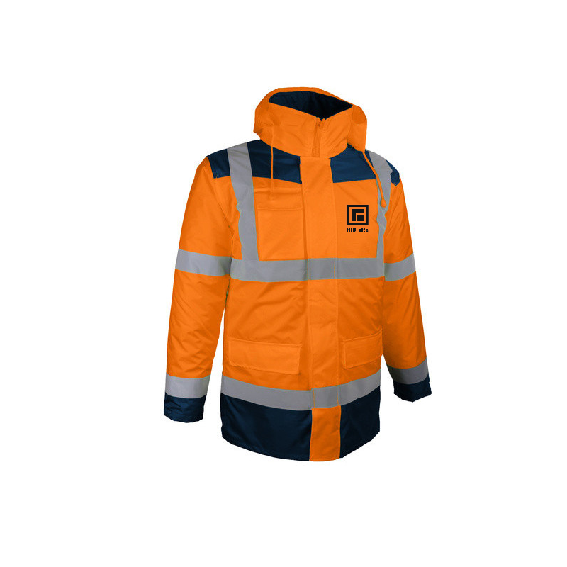 PARKA HV 4 EN 1 RIBIERE LOGO  2 POITRINE + 2 DOS